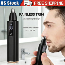 Ear and Nose Hair Trimmer with LED indicator USB Rechargeable Water Resistant