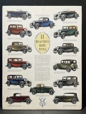 1932 Ford Sales Brochure 14 Body Styles. Mounted Original Piece 17 X 22 1932 Ford Sales Brochure 14 Body Styles. Mounted Original Piece 17 X 22