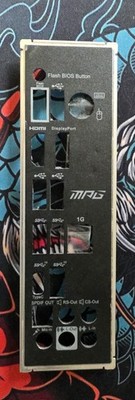 MSI MPG B550 Gaming Plus original I/O Blende schwarz Grau