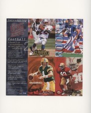 1995 Fleer Ultra Promo Sheet Justin Armour William Floyd Dave Meggett HOF 0k1