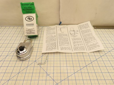 Sargent & Greenleaf 8077AD High Security Combination Changing Key Padlock New