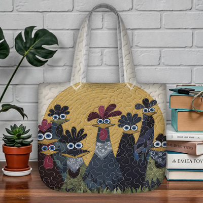 Personalized Chicken Quilted Tote Bag, Shoulder Bag For Women | eBay