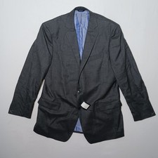Brooks Brothers Mens Virgin Wool Tailored Fit Gray Suit Jacket 44L NWT