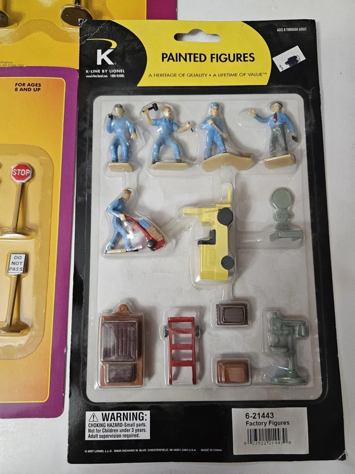 O Accessory lot - Rail King Telephone Poles, RR Signs, K Line Ptd Figure - NEW - Image 2 of 4