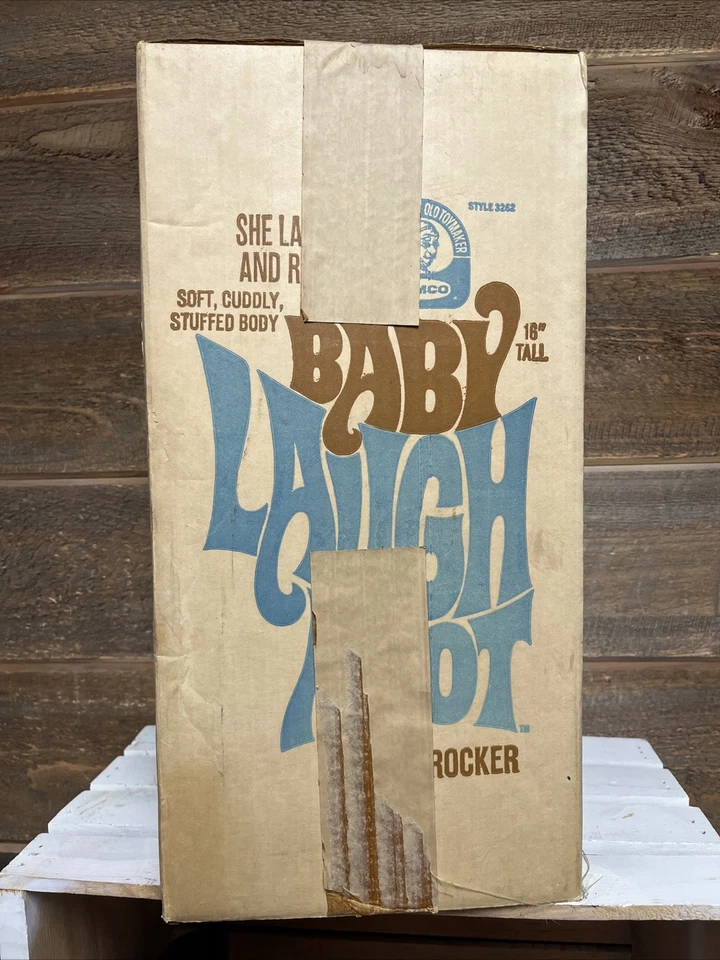 Muñeca Remco Baby Laugh A Lot 1970 de colección no funciona con caja y silla Foto 4 de 4