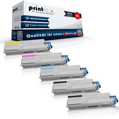 5x Alternative XXL Tonerkartuschen für OKI C 532 DN C 542 DN