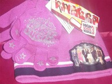 Disney East High girls hat and gloves purple  New with Tag