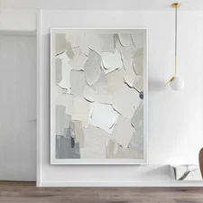 Large Abstract Texture Acrylic Canvas Painting 3D Wall Art For Home Decoration