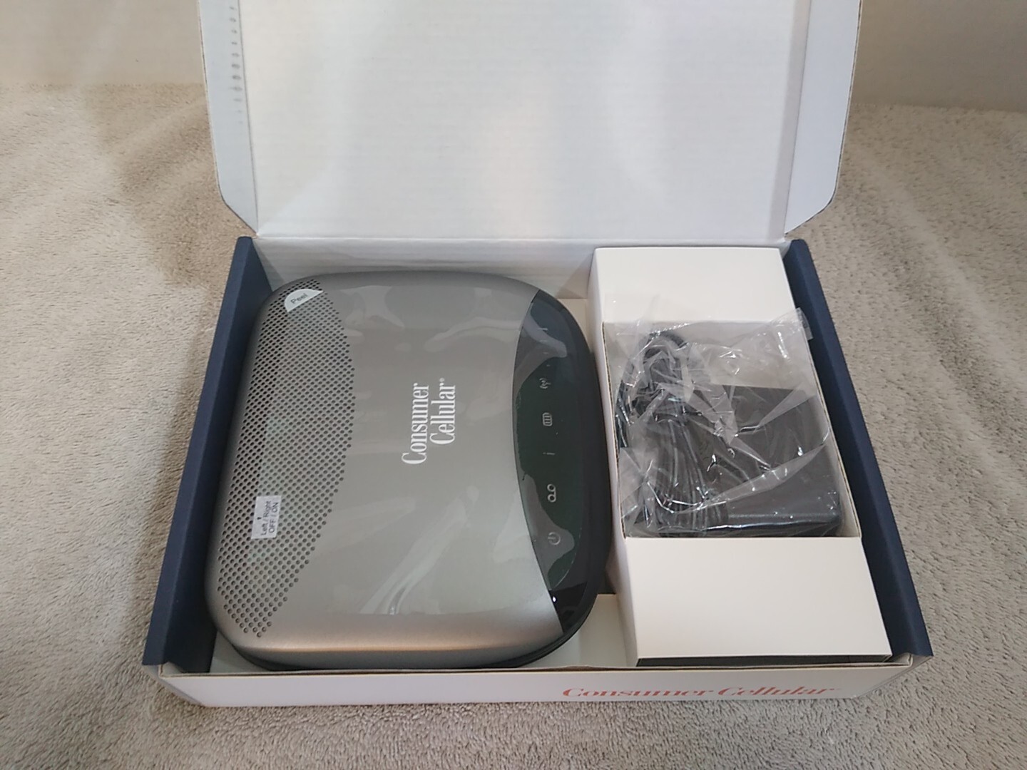 Consumer Cellular Home Phone Base Station Silver eBay