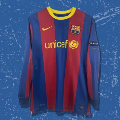Vintage 10-11 Barcelona Home Shirt - Messi #10 Long Sleeve