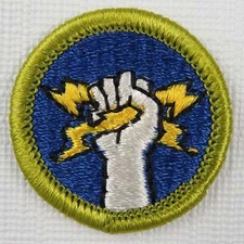 Electricity Current Plastic Back Merit Badge [MB-439]