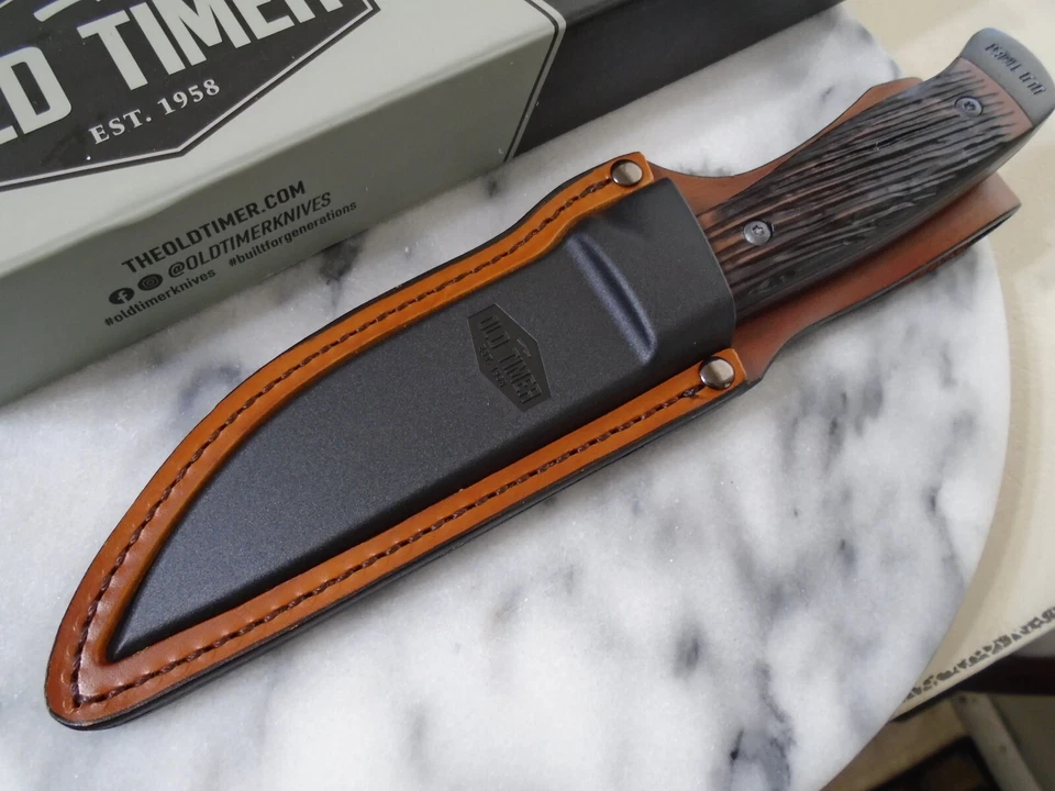 Cuchillo Bowie de hoja fija Old Timer Frontier Full Tang Delrin 1209456 9,75" OA nuevo Foto 4 de 4