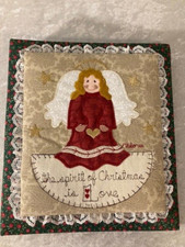 Valorie's Folk Art Fabric Bound Photo Album Christmas Angel Holds 52 Photos
