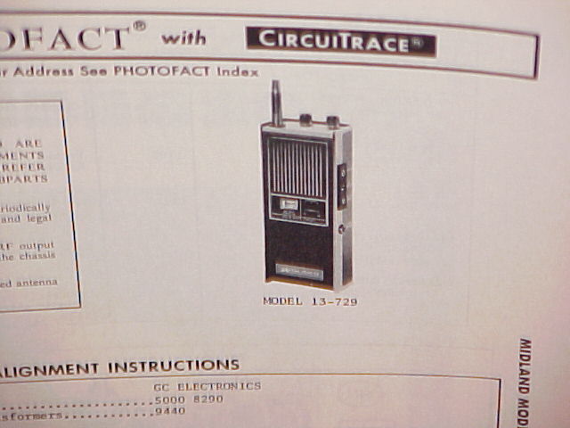 洋書 RADIO DEPANNAGE ET MISE AU POINT 1975 MIDLAND CB RADIO SERVICE SHOP MANUAL MODEL 13-729 | eBay
