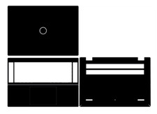 Carbon Vinyl Sticker Skin Cover Decals for Dell Inspiron 16 2-in-1 5620 2022 