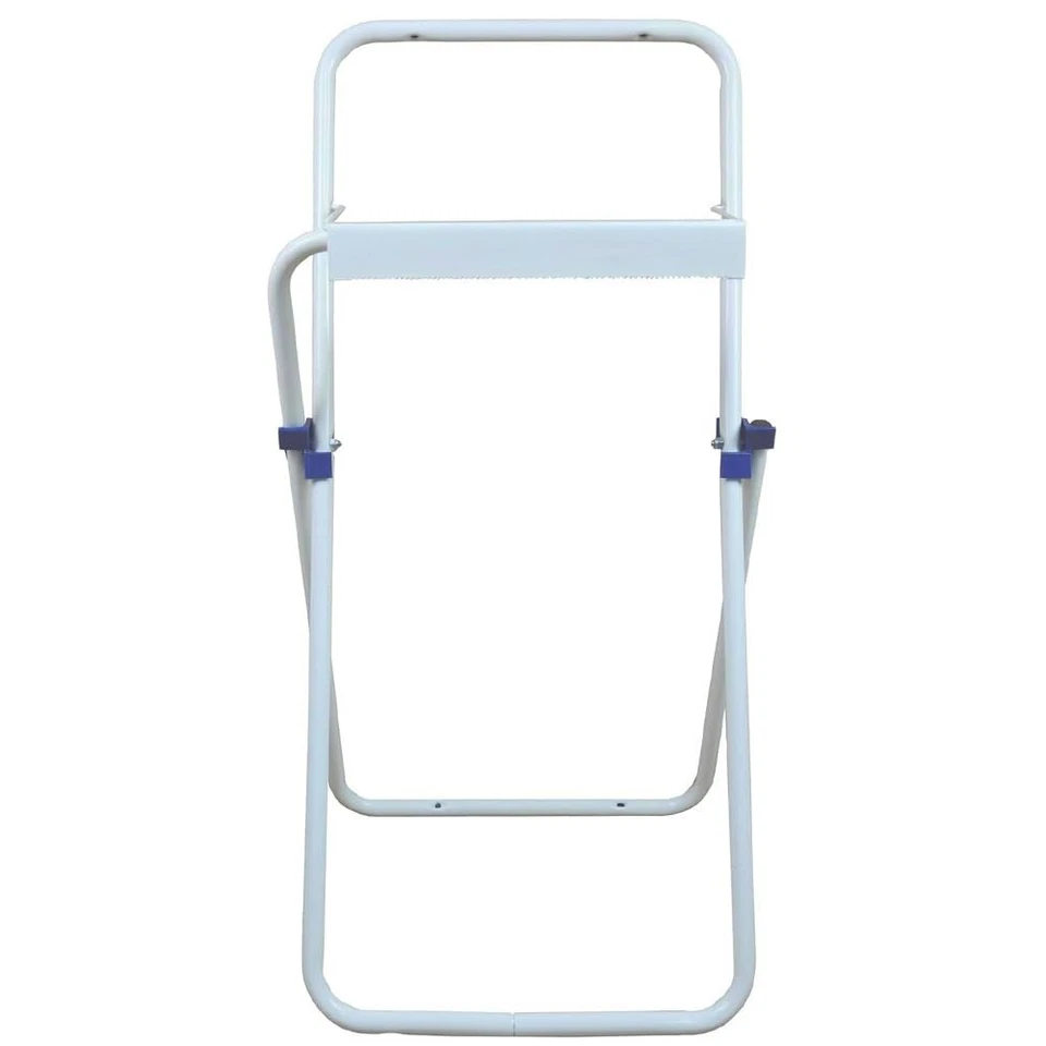 Dispenser Portarotolo da Pavimento Pieghevole in Metallo Bianco 41x41x78cm - 714 - Immagine 4 di 4