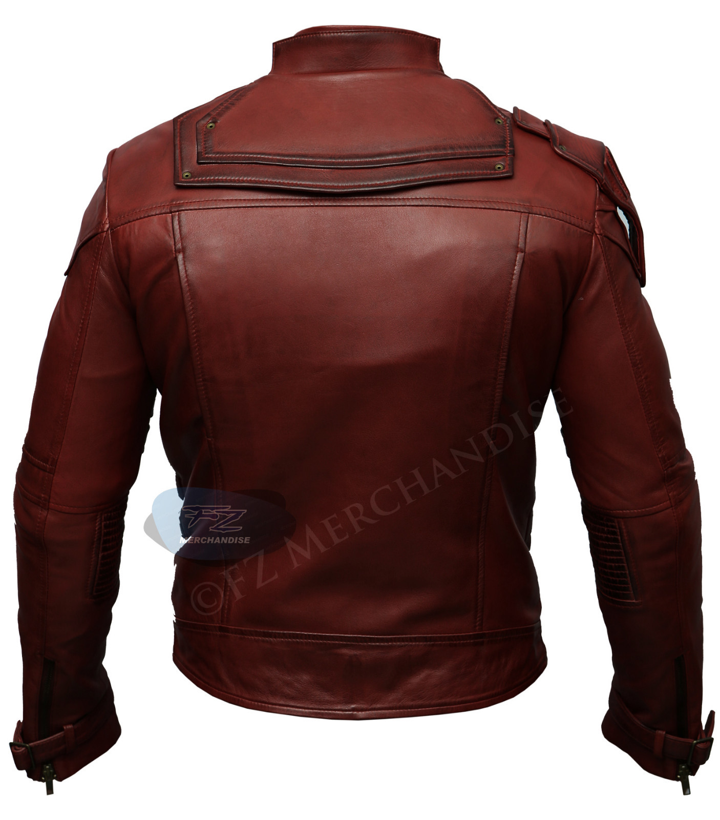 Mens Avengers Infinity War Star Lord Galaxy Jacket Vintage Biker Leather Jacket image 3