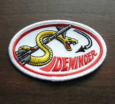 SIDEWINDER AIM 9 USAF AIR FORCE EMBROIDERED PATCH 3.5 X 2.25 inches