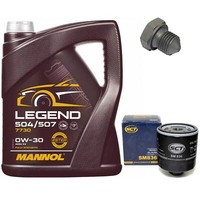 MotoröL Set 0W-30 5 Liter + ÖLfilter + ÖLablassschraube FüR Audi A3 A1 VW Lupo