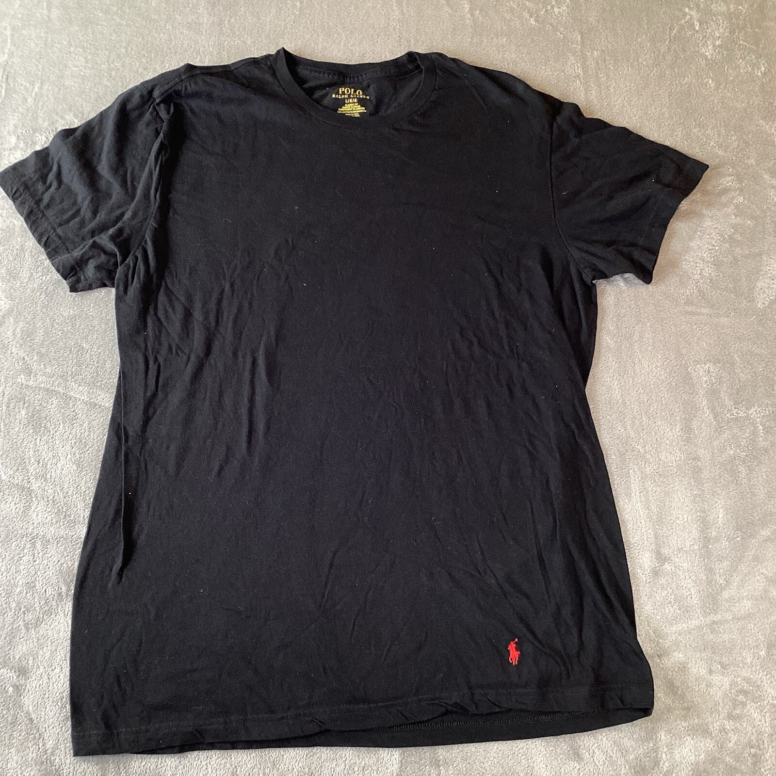 Ralph Lauren Polo Shirt Uomo Grande Piccolo Pony T Shirt Nero