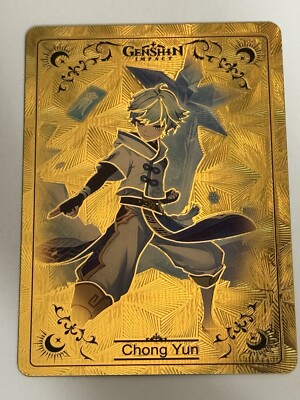CHONG YUN GENSHIN IMPACT Gold Foil Custom Art Goddess Story Anime Card