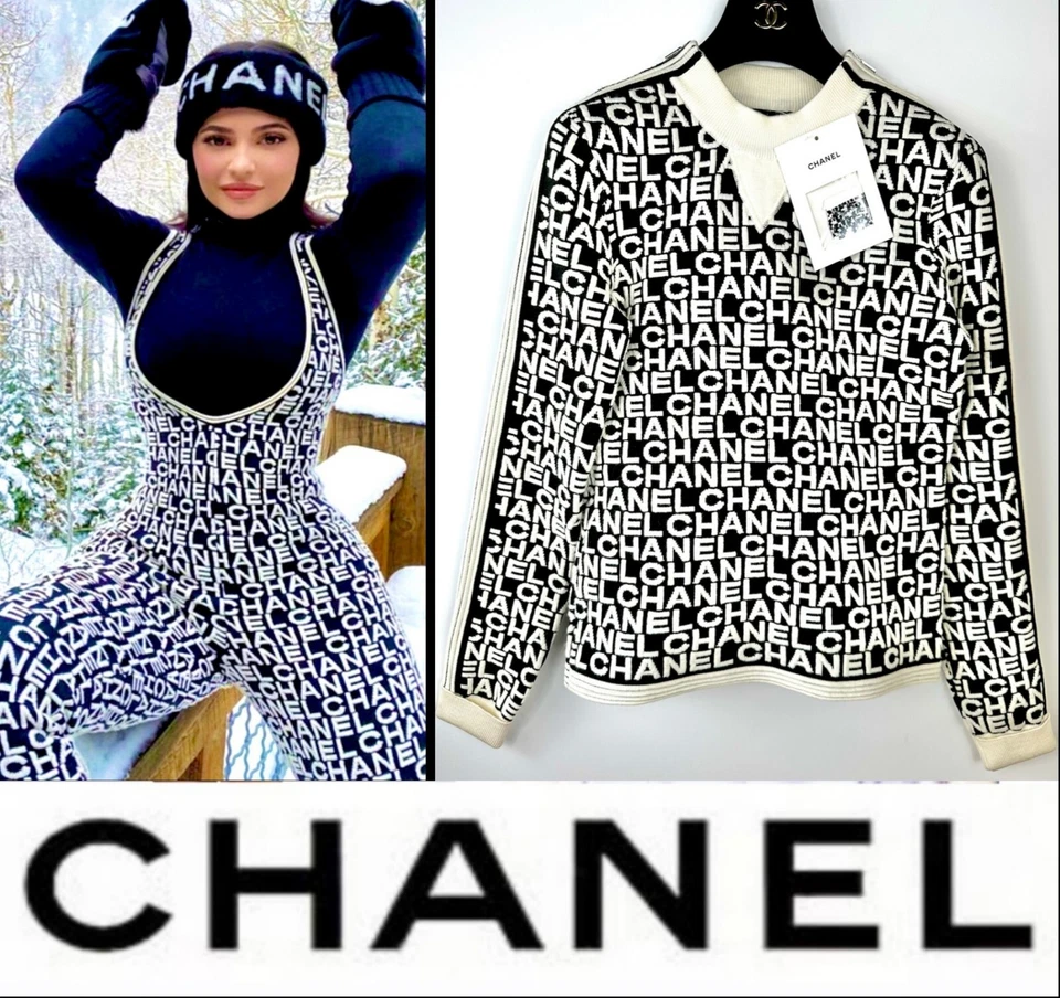 Sudadera Chanel 2019 Blanca Negra Coco Nege Word Logo 34 36 2 4 Suéter S Como Nueva Foto 3 de 4