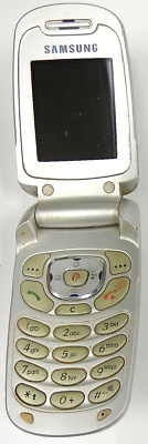 Samsung スマートフォン ホワイト Samsung SGH-X495 - White and Silver ( T-Mobile ) Very Rare Flip