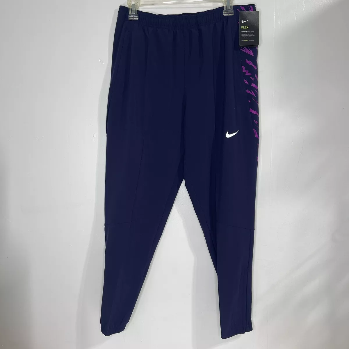 New Men's Nike Flex Swift Running Pants Jogger CJ5362-521 Purple Size  Medium NWT