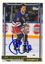 Joe Cirella autographed Hockey Card (New York Rangers) 1992 Topps Gold #163