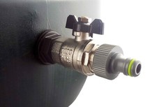 1/2" bsp water butt adaptor+metal butterfly valve + universal hose connector