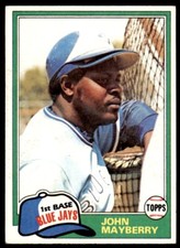 1981 Topps John Mayberry . Toronto Blue Jays #169