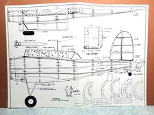 BLACKBURN FLEET FIGHTER BALSA FREE FLIGHT MODEL AIRPLANE PLANS 25" WINGSPAN