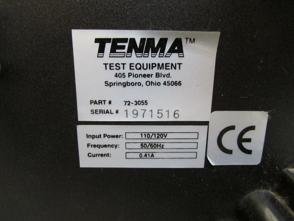 Tenma 72-3055 20MHz Oscilloscope Service Benchtop 2-Channel Analog s/n 1971516 - Image 4 of 4