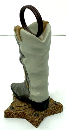 Cowboy Boot Business Card Holder Western Rustic - Picture 3 of 7