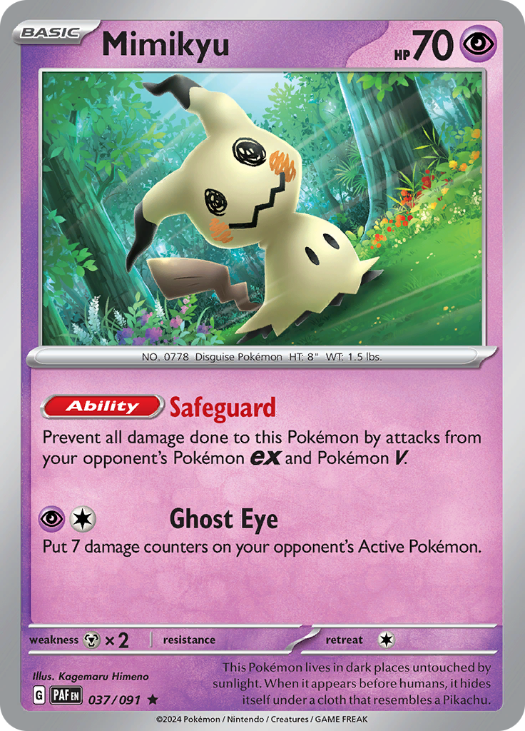 Mimikyu 37/91 Pokémon TCG Paldean Fates | eBay