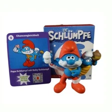 McDonald's Happy Meal Smurfs (2022) - Schleich 24933-09: Papa Smurf & Baby - MIB