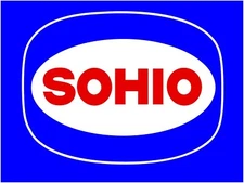  Sohio Gasoline,  Standard Oil 9” x 12” Repro Aluminum Metal Sign 