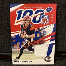 2019 Chronicles Ryan Finley ROOKIE Jersey Patch Bengals 16/99 XQ