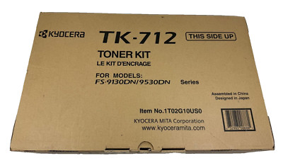 GENUINE KYOCERA MITA TK-712 TK712 Black Toner 1T02G10US0 FS-9130 FS-9530 NEW