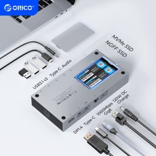 ORICO Thunderbolt 3 Dock USB C Docking Station M2 SATA NVMe SSD Enclosure 8K60Hz