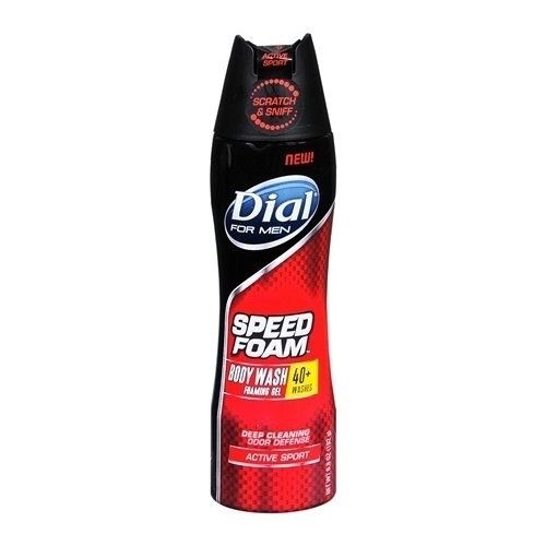 for men speed foam body wash foaming gel, active sport, 6.