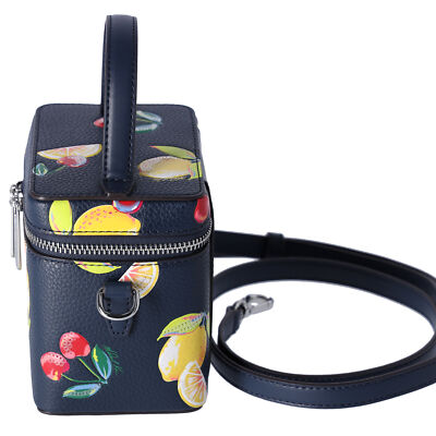 Michael Kors Sandrine Small Sequined Lemon Print Crossbody Bag