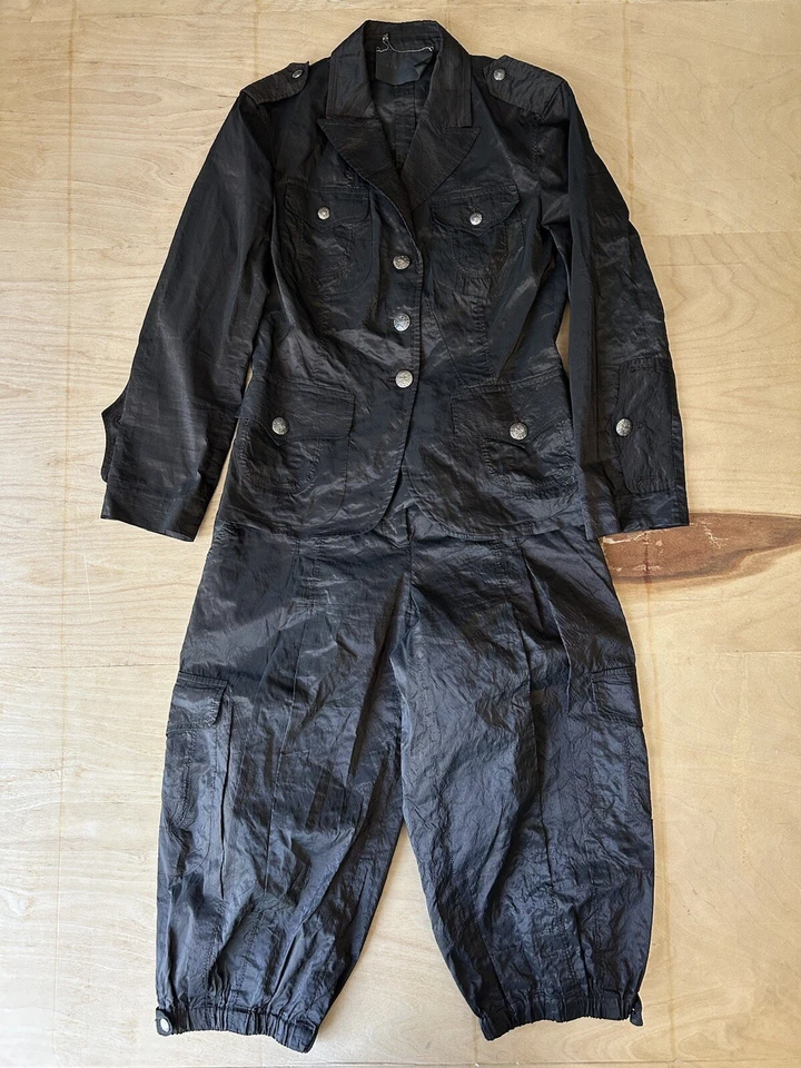 John Richmond Summer Jacket & Capri Trousers Outfit Black Women’s USA Size 6 - Image 2 of 4