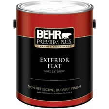 Behr Premium Plus Exterior Flat Medium Base Paint 5-Gallon #4400