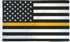THIN GOLD LINE USA flag 3x5ft polyester banner dispatcher operator communication