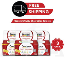 Centrum Fruity Chewables 30ct PACK OF 3