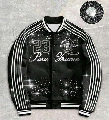 New Men Luxury Diamond Rhinestones Coat High Quality Jacket