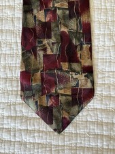 Innocenti For Tom James Multicolored 100% Silk USA Made 80s AbstractStyle Tie