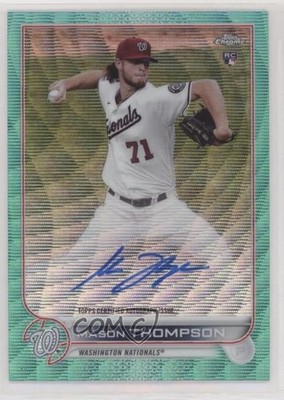 2022 Topps Chrome Rookie Aqua Wave Refractor 115/199 Mason Thompson Auto RC 0s9t