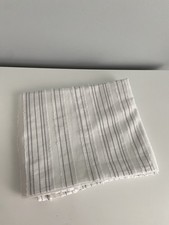 King size Set 2 shams Pillowcases Cotton White Grey Stripe Texture Collection